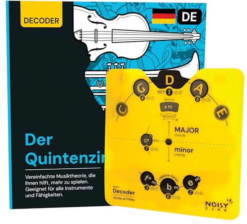 Gitarre Quintenzirkel-Decoder mit deutschem Buch – Theoriebuch & Akkordrad, Der Quintenzirkel – Musiktheorie leicht gemacht! Mehr spielen, mehr schreiben, Musik entdecken