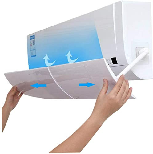Hbbgdiy Klimaanlagenableiter Retractable Air Entlüftungsableiter Einstellbarer No-Drill Klimaanlage Schild Wandmont