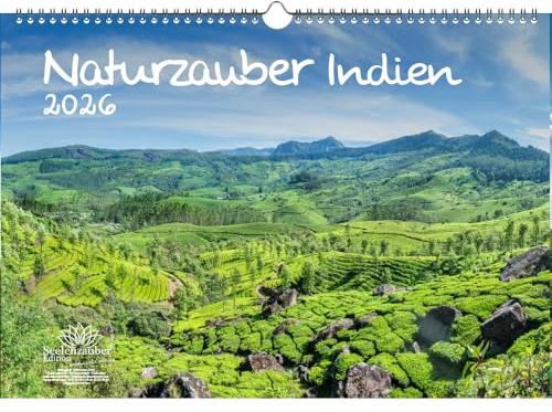 Naturzauber Indien DIN A3 Kalender für 2026 Reise Landschaft Natur Land Urlaub Strand - Seelenzauber