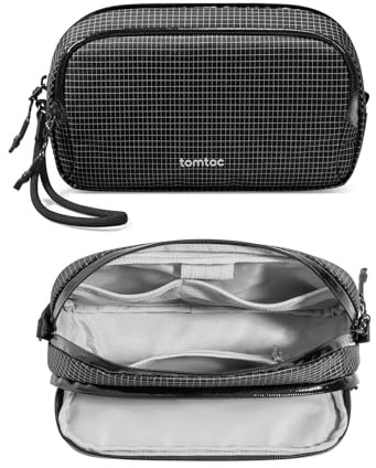 tomtoc Borsa Organizer per Elettronica, Borsa Portacavi per Accessori da Viaggio, Borsa Tecnologica Organizzatrice di Cavi per Accessori, Powerbank, Telefono Cellulare, Oggetti di Uso Quotidiano