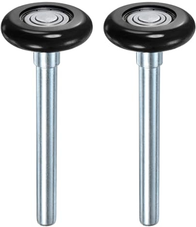 M METERXITY 2-Pack Nylon Garage Door Rollers, 4.72/ 120mm Stem, [Black] | 1.8/ 46mm Quiet Garage Door Wheels High Load 6200zz 8 Balls Sealed Precision Bearing for Garage Doors/Flap Doors