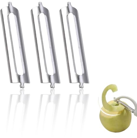 3 Stück Sparschäler Tupper,Schäler für Tupperware Ersatzteile,Kartoffelschäler Ersatzklingen,Schälmesser,Spargelschäler,Ersatzklinge für Gemüseschäler,Orangenschäler,Gurkenschäler,Vegetable Peeler