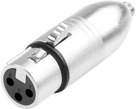 QIANRENON XLR auf Verriegelbare TRS 3.5mm Mikrofon Anschluss 3Pin XLR Buchse auf 1/8 TRS Buchse Symmetrisch Audio Adapter XLR auf Verriegelung 3.5mm Stereo Konverter, für Kopfhörer Camcorder Mixer