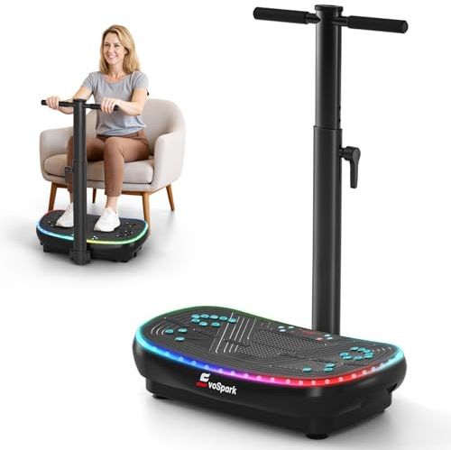 Vibrationsplatte 4D PRO 7-in-1 Vibrationsplatte Testsieger 2025 mit 900W Dreifachmotorsystem, Ganzkörper-Vibrationsplatte mit 9 coolen LED-Lichtern,550 LBS Kapazität für Home Workout