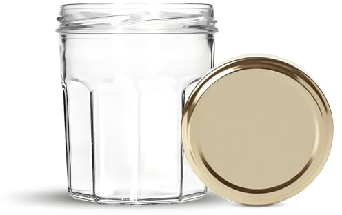 HEEKSE lot de 12 pots et bocaux à confitures en verre-Fabrication française (324mlX12)-Format standard