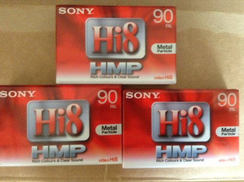 Sony Hi 8 Metal Particle 3-Pack 90min Hi8 Cassette