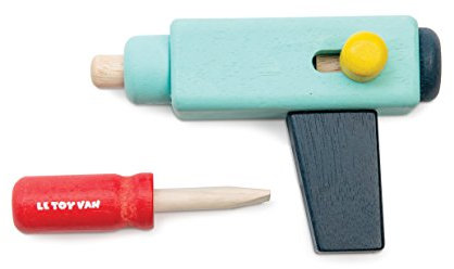 Le Toy Van Wooden Tool Set With Screwdriver and Hand Drill