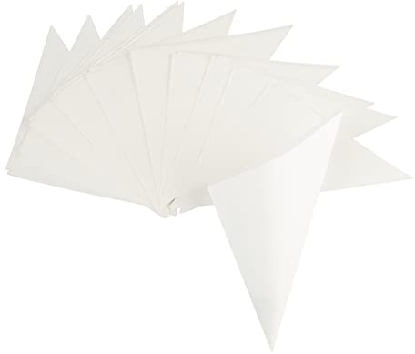 RICO Spitztüten 15 Stück lebensmittelecht 17x17cm Weiß