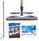 Floor Wipes Mop Starter Kit | Static Swivel Mop for Kitchen Floors | Laminate, Wooden, Tiled, Vinyl Flooring Household Wet & Dry Mops | Includes 1 Pack Each of Wet and Dry Floor Wipes