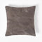 Homescapes Patchwork Leder-Kissen grau, Dekokissen 45x45 cm mit Füllung, Sofakissen Velours aus Recycling-Leder