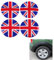 Tcare 4 Pezzi/Set Auto Emblema Distintivo Adesivo Ruota mozzo Centro Copertura Inghilterra Britannica Il Regno Unito Bandiera Auto Adesivo