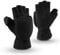 OZERO Damen Winterhandschuhe, Fingerlose Thermo Fahrradhandschuhe Reithandschuhe Motorradhandschuhe, Schwarz, S