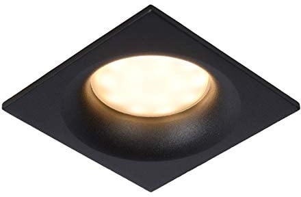 Lucide ZIVA - Einbaustrahler Badezimmer - 1xGU10 - IP44 - Schwarz