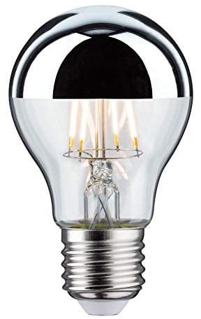 Paulmann 28670 LED Lampe Filament AGL 6,5W Leuchtmittel Kopfspiegel Silber 2700K Warmweiß E27