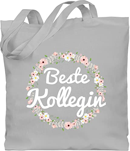 Baumwolltasche - Beruf und Job Geschenke - Beste Kollegin - Unisize - Hellgrau - lieblingskollegin geschenk kollegen arbeit beutel weihnachten kolleginnen tasche abschiedsgeschenk arbeitskollegin