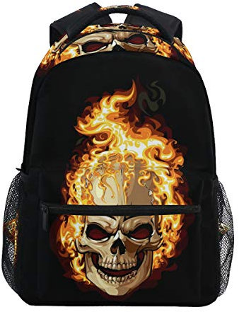 Day of the Dead Totenkopf-Rucksack, Schulbuchtasche für Teenager, Jungen, Mädchen, Kinder, Tagesrucksack für Reisen, Camping, Fitnessstudio, Wandern, mehrfarbig