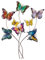 CIM Metall Wand-Deko - Schmetterling Baum 71cm - tierische 3D Wandbilder - Wandschmuck inkl. praktischer Wandbefestigung - lebhafte Wandskulptur