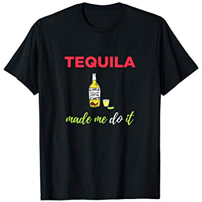Lustiger Tequila-Liebhaber, Flasche mit Wurm, Schnapsglas T-Shirt