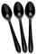 Black Plastic Spoons | Heavy Duty Spoon (Pack of 50) Tableware and Dinnerware