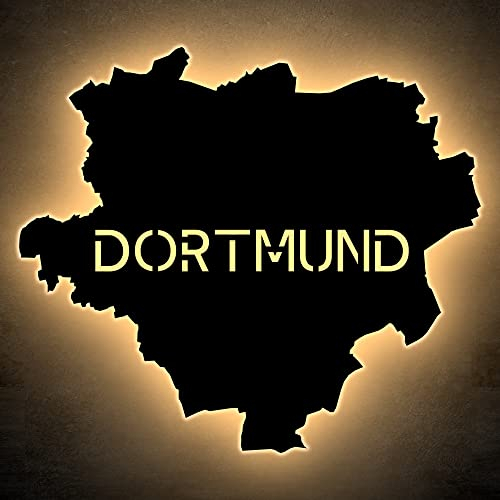 Led Dortmund personalisiert mit Wunschtext Lasergravur Schlummerlicht für Schlafzimmer Wohnzimmer Geschenk