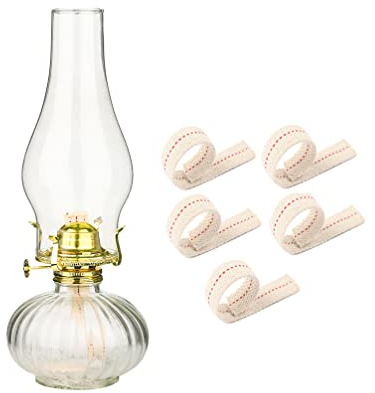 amanigo Große Kammeröllampe - Vintage Kerosinlaterne aus Glas für den Innenbereich