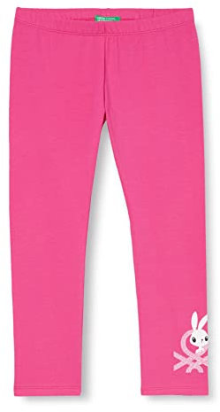 United Colors of Benetton Leggings 3P4ZGF001, Fucsia 3L5, 62 Bambina