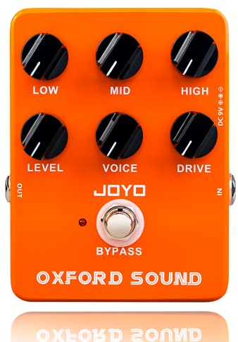 JOYO Overdrive Guitar Effect Pedal Orange Amplifier Simulation Distortion Pedal for Electric Guitar - Bypass (Oxford Sound JF-22)