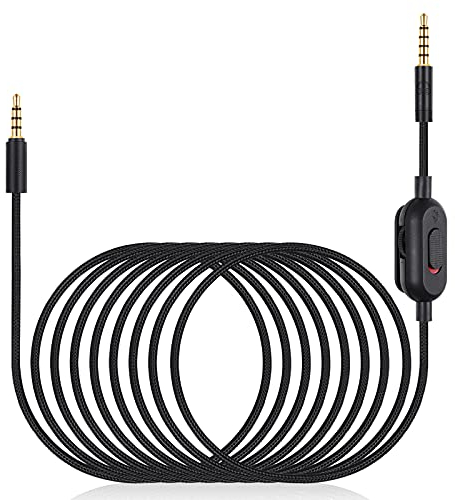 Cavo AUX G433 compatibile con cuffie da gioco Logitech Wired G233 / G Pro/G Pro X, cavo audio da 3,5 mm con mute e controllo del volume, 2 m