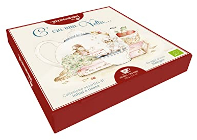 Regina di Fiori - Confezione Regalo Decorata con Infusi e Tisane Biologici. 8 Gusti Assortiti, 40 Filtri