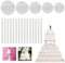 Base per Torta 5pcs Tavole per Dolci Supporti per Torta di Plastica Multistrato Tasselli per Torta Alzata per Torta Riutilizzabile Separatori per Torte per Festa di Compleanno di Matrimonio