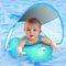 LAYCOL Baby Swimming Float Inflatable Baby Pool Float Newest with Sun Protection Canopy,Baby Swim Float for Age of 3-36 Months(Green,XL)
