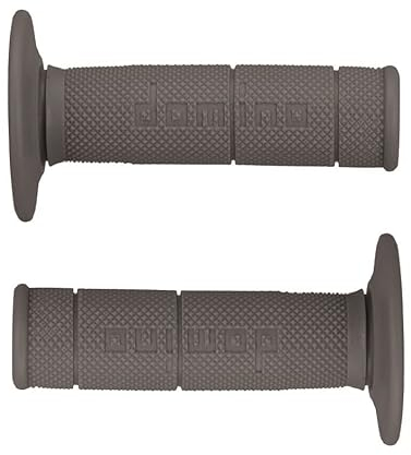 Griffe aus Gummi Domino für Motorradlenker Motocross, Offroad, Pitbike, Enduro, Trial, MX, Freeride (Grau)