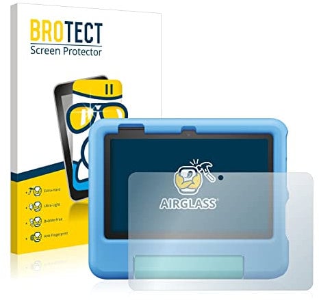 BROTECT Schutzglas für Amazon Fire 7 Kids 2022 Schutzfolie Panzer Folie Glas Displayschutz Made in Germany [Kratzfest 9H, Anti-Fingerprint]