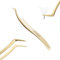 NAGARAKU Pince Cils Volumineux Greffage Pince à Épiler Précision à Pointe Pas D'espace Avec Capuchon Professionnelle Or Acier Inoxydable Légère Curved Volume Tweezer pour Les Cils Méga (S Typ N-08)