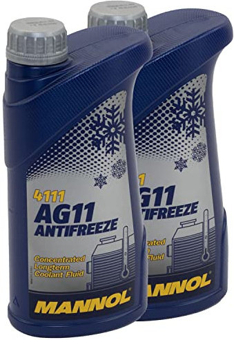 Kühlerfrostschutz Konzentrat MANNOL AG11 Longterm -40°C 2 X 1 Liter blau