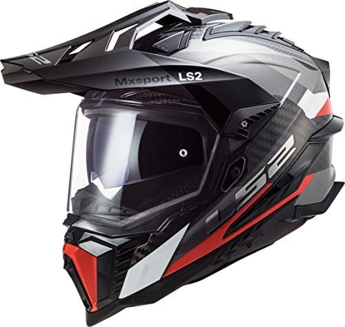 LS2, Motocross Helm EXPLORER CARBON FRONTIER Titanium Red, XL