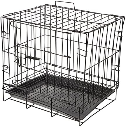 Mipcase Pet Crate Iron Wire Dog Kennel Folding Medium for Cat Puppy Cage Outdoor Shelter