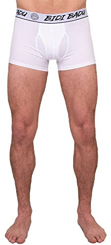 BIDI BADU Herren Crew Boxer Shorts - White, Größe:XL