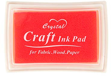 Ancwzoz Stempelkissen für Kinder Waschbar für Gummistempel Papier Scrapbooking, Rosa