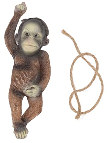 Statue Suspendue De Singe, Décoration Extérieure De Statue De Jardin De Singe Suspendue, Statue D'animal Suspendue De Singe De Résine De Simulation, Ornement Exquis De Figurine De Jardin De Carvingmon