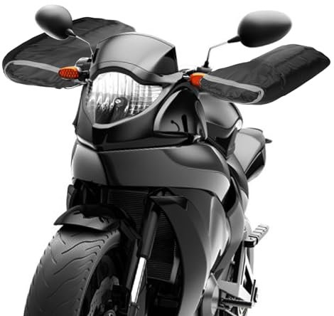 Gants de Moto Guidon Hiver: Windproof Manchons Velo Guidon, Manchons Scooter Installé sur Guidon, Manchons Velo Guidon étanche Chaud Super Doux Gants pour Le vélo, Le Ski, l'escalade
