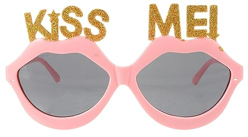 Didiseaon Sonnenbrille Bulk Für Erwachsene Lippenform-Sonnenbrille Lustige Party-Brille Kiss Me-Brille Damen-Neuheitsbrille Für Brautparty Junggesellenabschied Sommer-Strandbar-Party