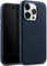 STILGUT Cover kompatibel mit iPhone 15 Pro Max Hülle aus Leder - iPhone 15 Pro Max Case aus Leder Kompatibel mit MagSafe, mit Tasten & Kameraeinfassung aus Metall, Ledercase - Blau