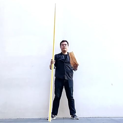 Rebetomo Appearing Stick – 2,5 m Zaubertricks, großer Strohhalm, erscheint aus leeren Papiertüten, Mentalismus, Magier, Bühne, Straße, Illusionen, Gimmicks, lustiger Gag (gelb)