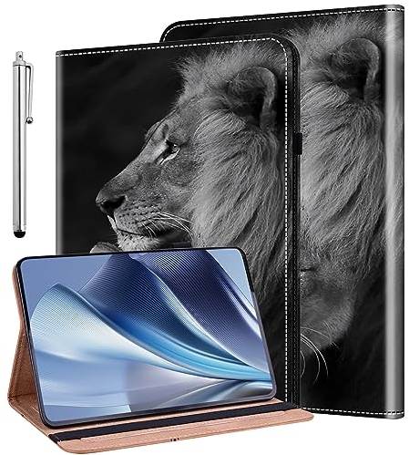 BOLELAW Hülle für Samsung Galaxy Tab S5e 10.5 Zoll 2019 (SM-T720/SM-T725) PU Leder Folio Case mit Stifthalter, Kartenschlitz, Standfunktion Klapphülle, Löwe