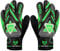 WVVOU Torwarthandschuhe Kinder und Jugendliche, Fußball Torwarthandschuhe, Fußballhandschuhe, Doppeltem Schutz, Tragbarkeit, Super Halt (Green, 9)