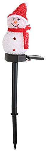 Solarleuchten Solarleuchten Für Außen LED-Solar-Gartenlicht Schneemann-Rasenlicht Für Den Außenbereich LED-Rasenlampe Schneemann, Solar-Pfahllichter Gartenlicht Rasenlicht Für Hacke, Garten, Außenhof