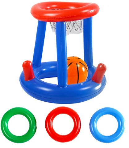 Pool Volleyball Game, Inflatable Basketball Stand Inflatable, Volleyball Basketball Hoops Pool Float Set, Pool Basketball Basketball Basket, Pool Toy Water Sports Summer Toy