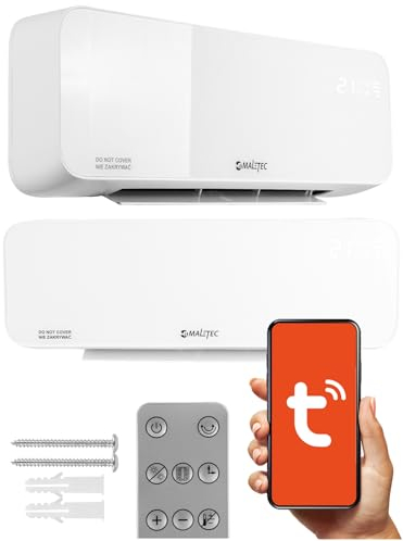 MalTec Luftschleier 2000W Display mit Fernbedienung | Heizlüfter | ideal für den Haushalt | Schnellheizer | Frostschutzfunktion | Heizlüfter Heizgerät Türluftschleier