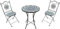 AXI Amélie Bistroset 3-teilig mit Mosaik Design Mehrfarbig | Bistrotisch mit 2 Stühlen | Bistro Gartenmöbel Set für Garten/Balkon/Terrasse | Balkonset/Sitzgruppe Sizilianischer Stil